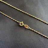 18K Gold Necklace Gypsophila Chain -1.2g 18in