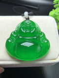 Buddha Ice Jadeite Pendant Green