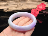 Purple Burmese Jadeite Bangle Bracelet Ice Glutinous Seed