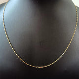 18K Gold Necklace Seed Chain -1.8g 18in